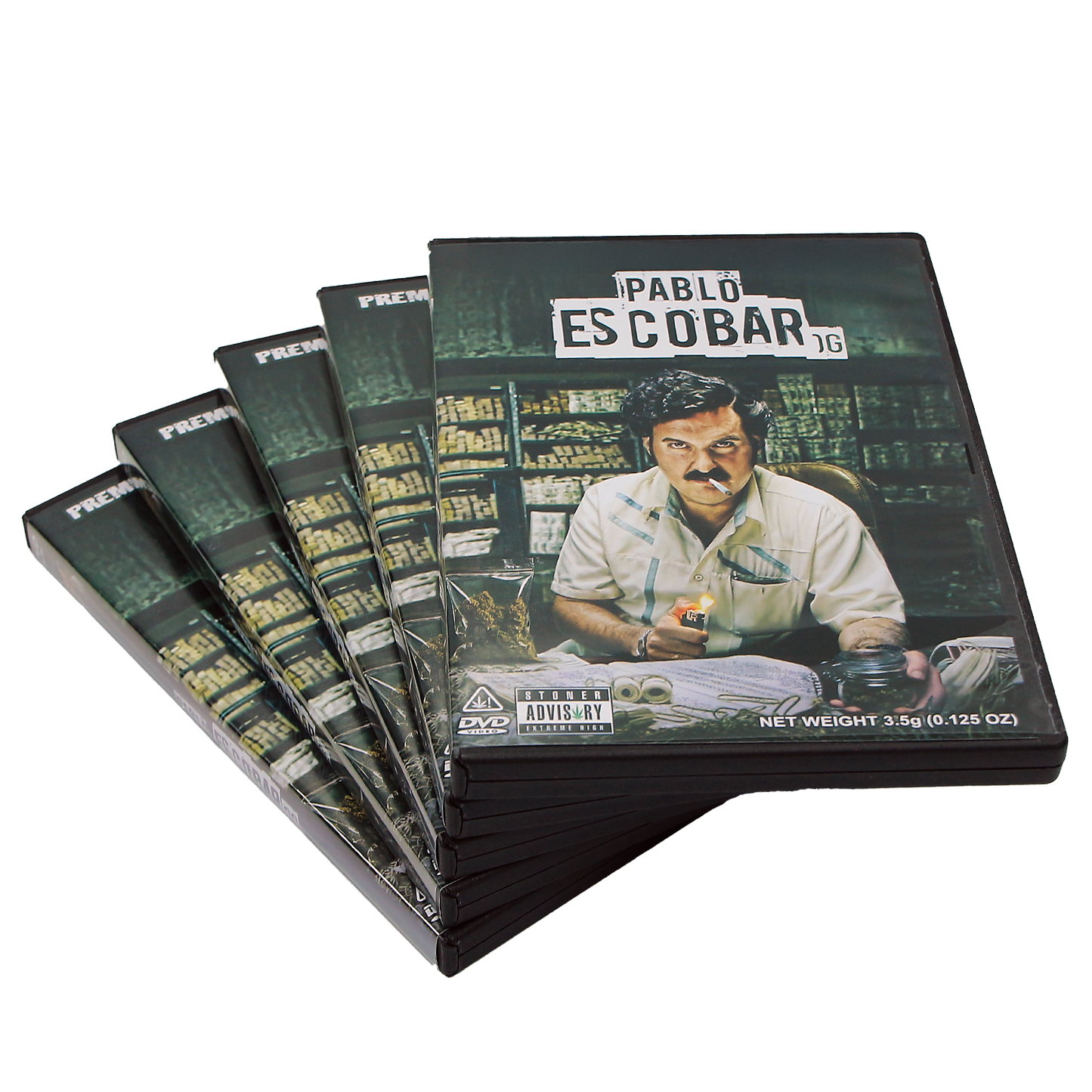 5 Count DVD Case & Mylar Bag - Design 028 - 3.5 Capacity