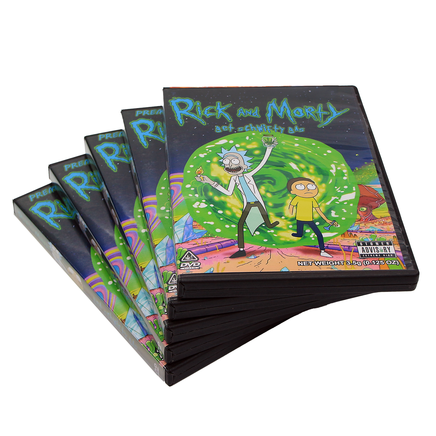 5 Count DVD Case & Mylar Bag - Design 032 - 3.5 Capacity