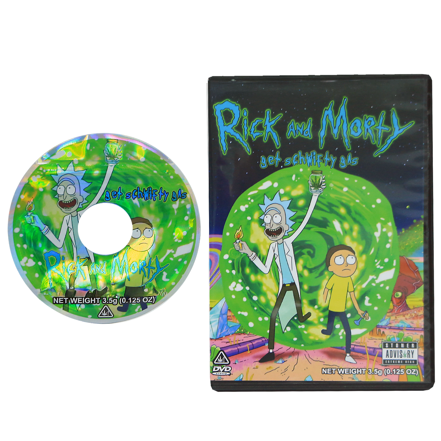 5 Count DVD Case & Mylar Bag - Design 032 - 3.5 Capacity