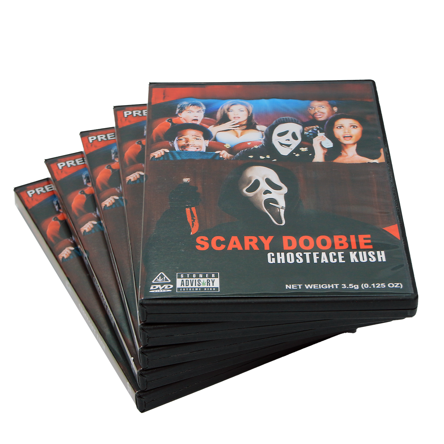 5 Count DVD Case & Mylar Bag - Design 034 - 3.5 Capacity