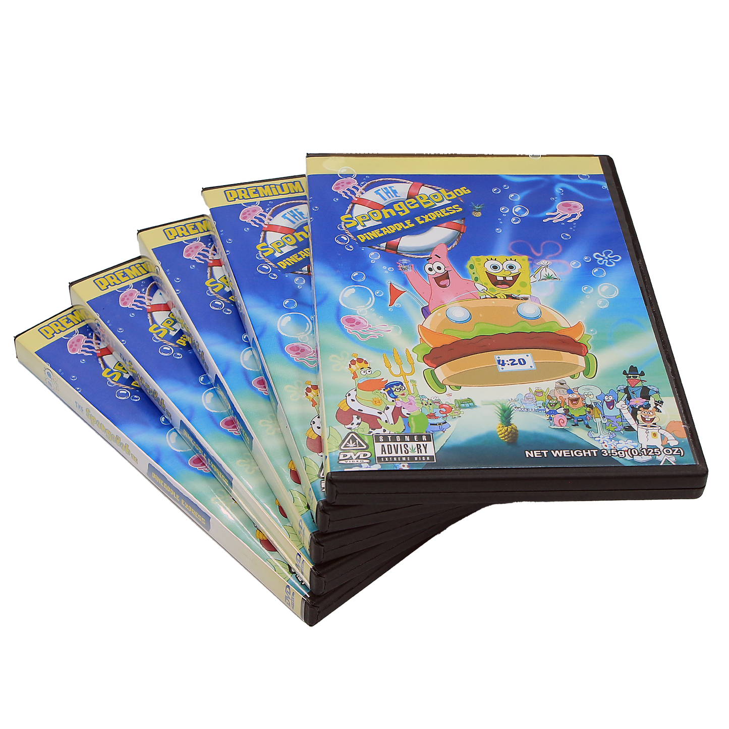 5 Count DVD Case & Mylar Bag - Design 036 - 3.5 Capacity