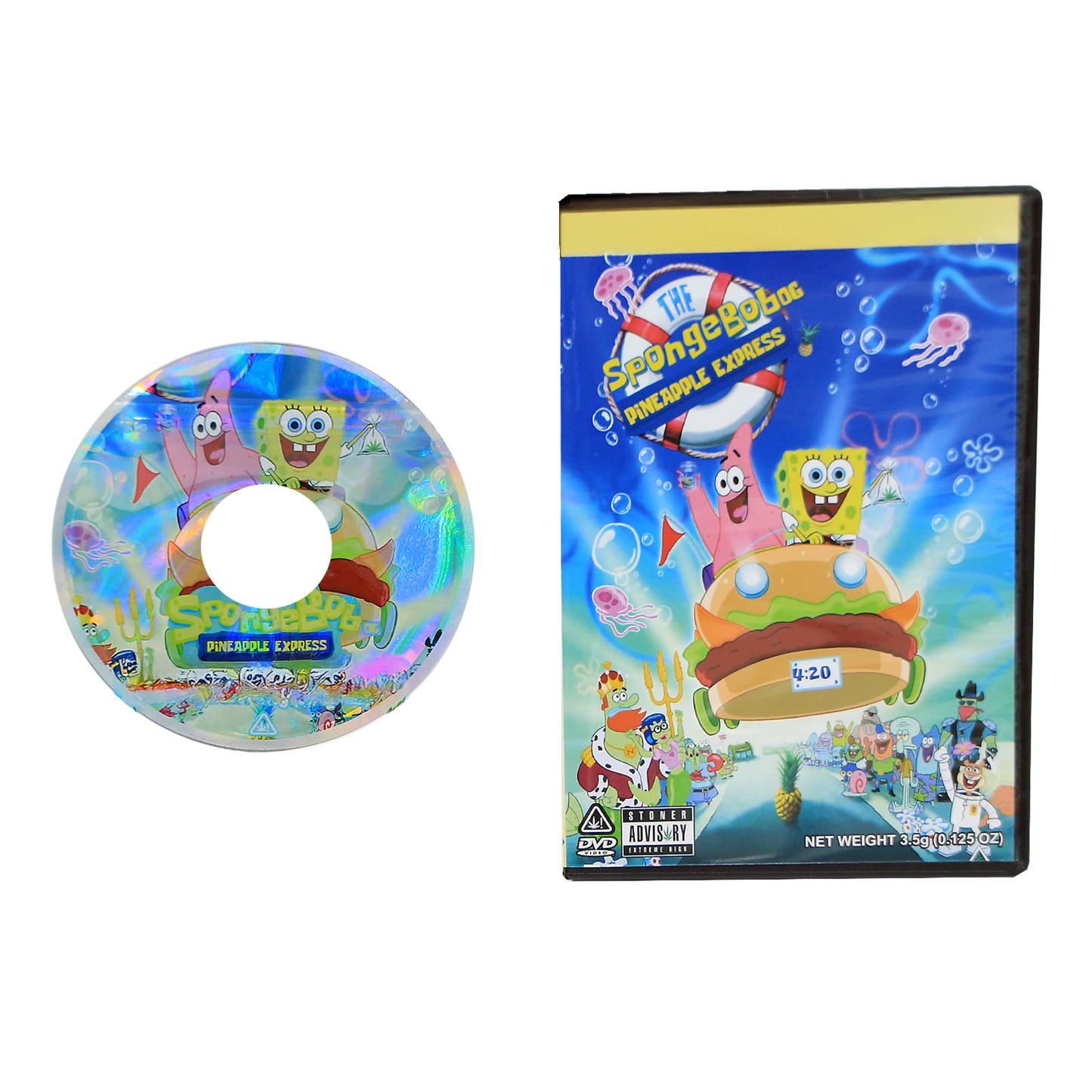 5 Count DVD Case & Mylar Bag - Design 036 - 3.5 Capacity