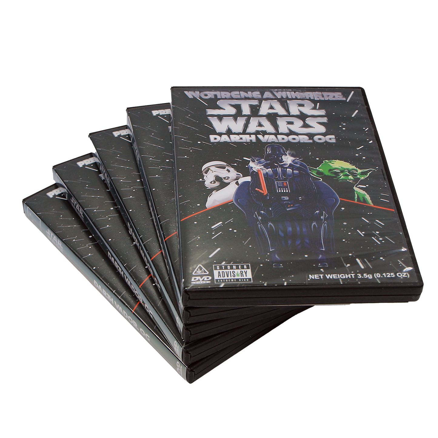 5 Count DVD Case & Mylar Bag - Design 037 - 3.5 Capacity