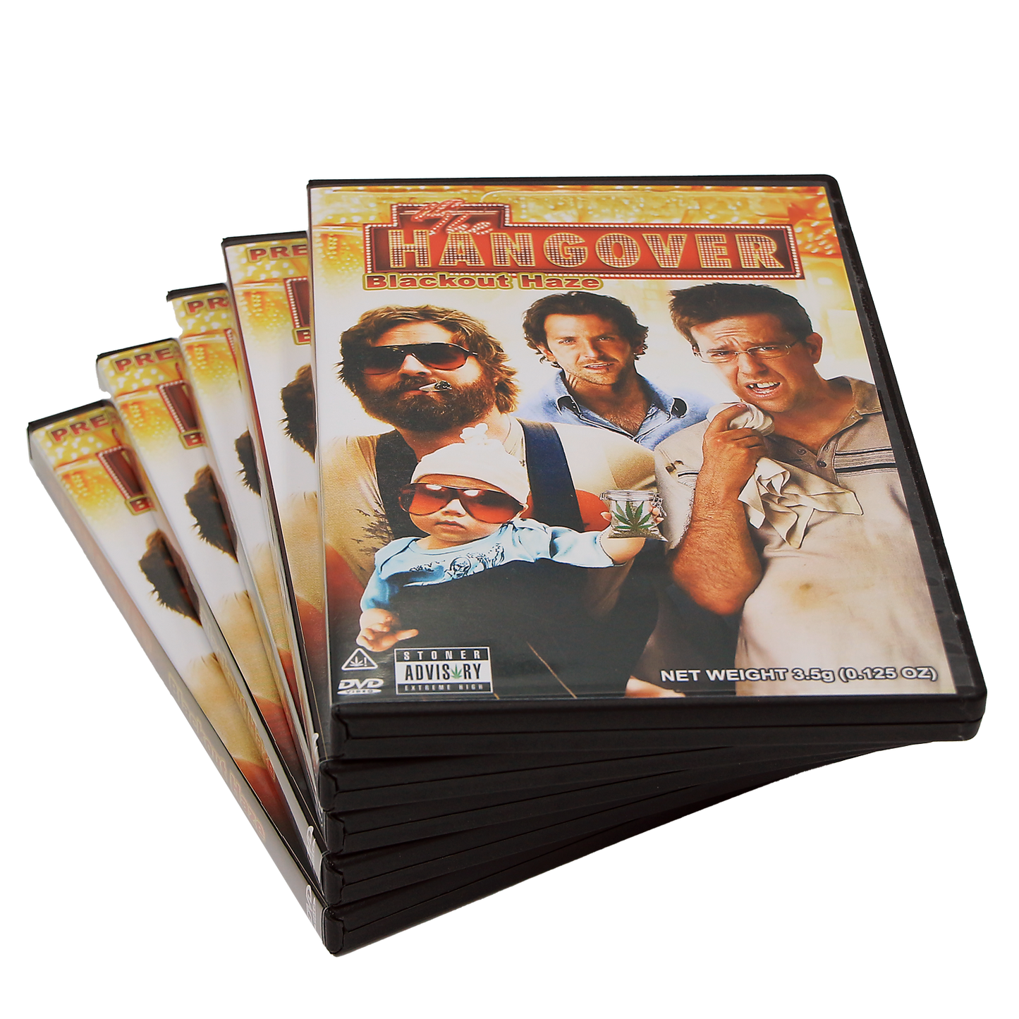 5 Count DVD Case & Mylar Bag - Design 043 - 3.5 Capacity