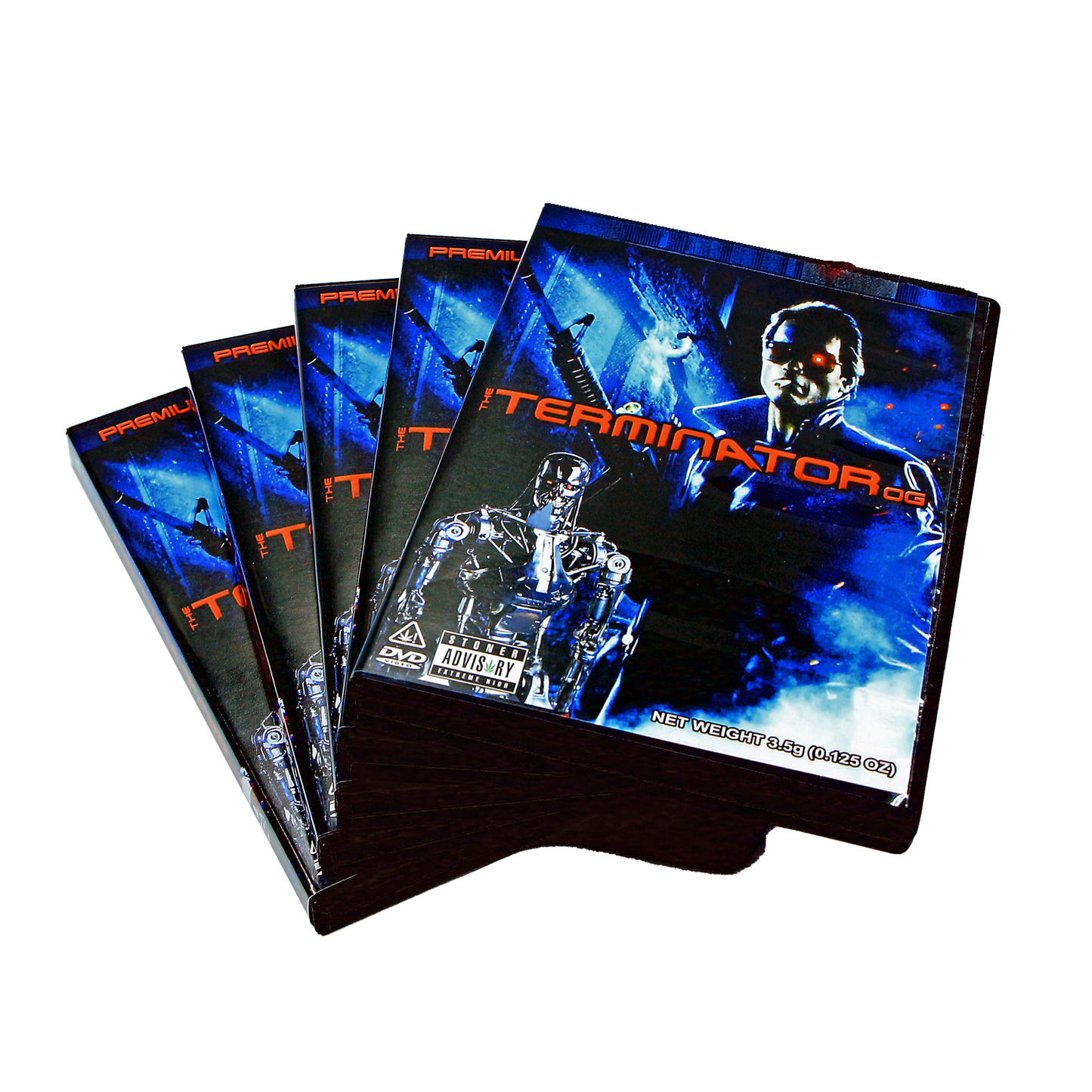 5 Count DVD Case & Mylar Bag - Design 046 - 3.5 Capacity