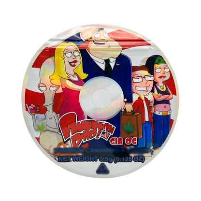 50 Pack - 3.5G DVD Shaped Mylar Bags - American Dad
