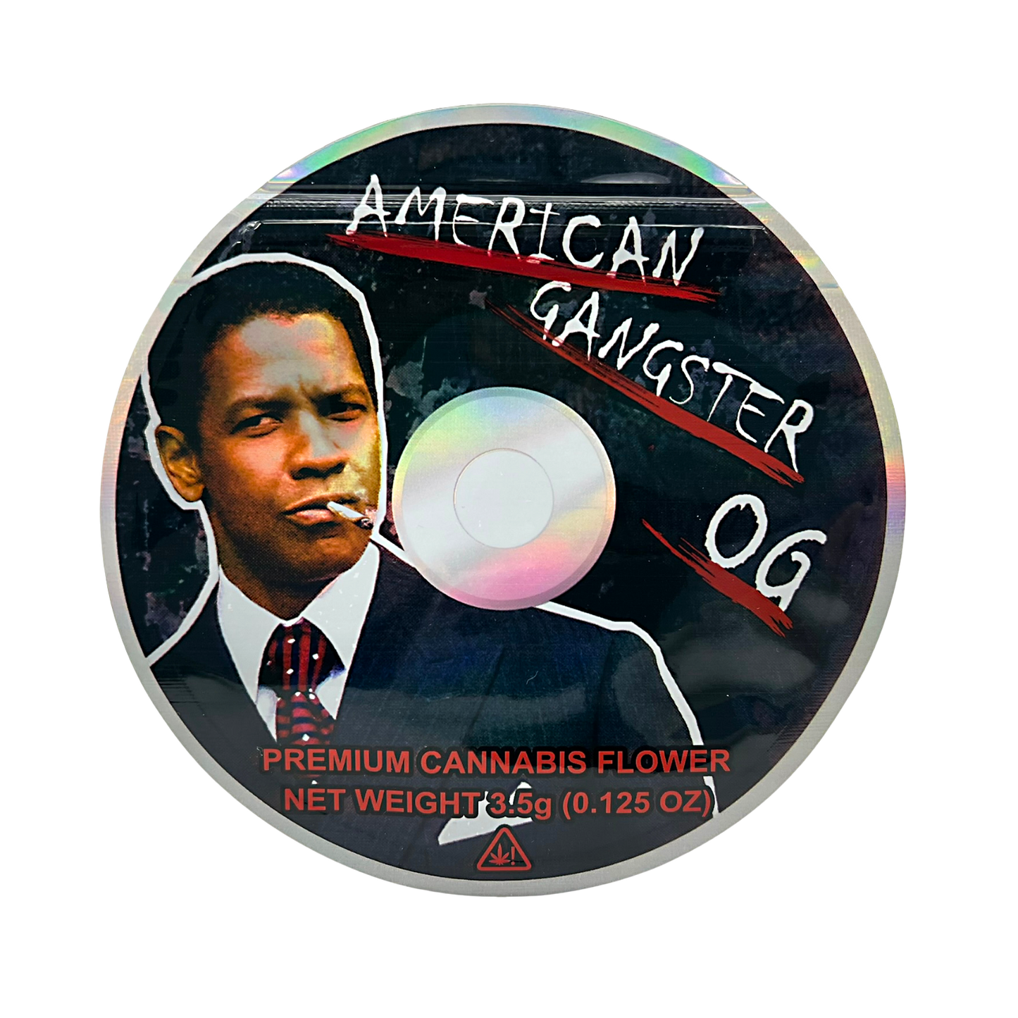 3.5g DVD Shaped Mylar Bag - American Gangster OG (50 Count)