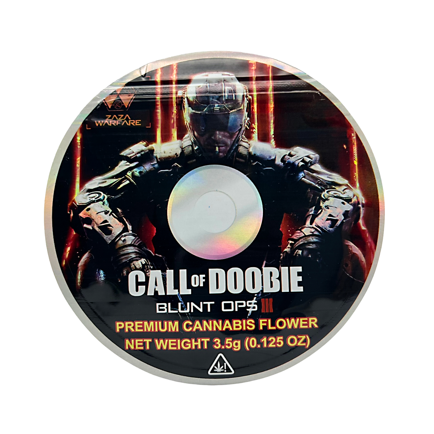 3.5g DVD Shaped Mylar Bag - Call of Doobie Blunt Ops (50 Count)