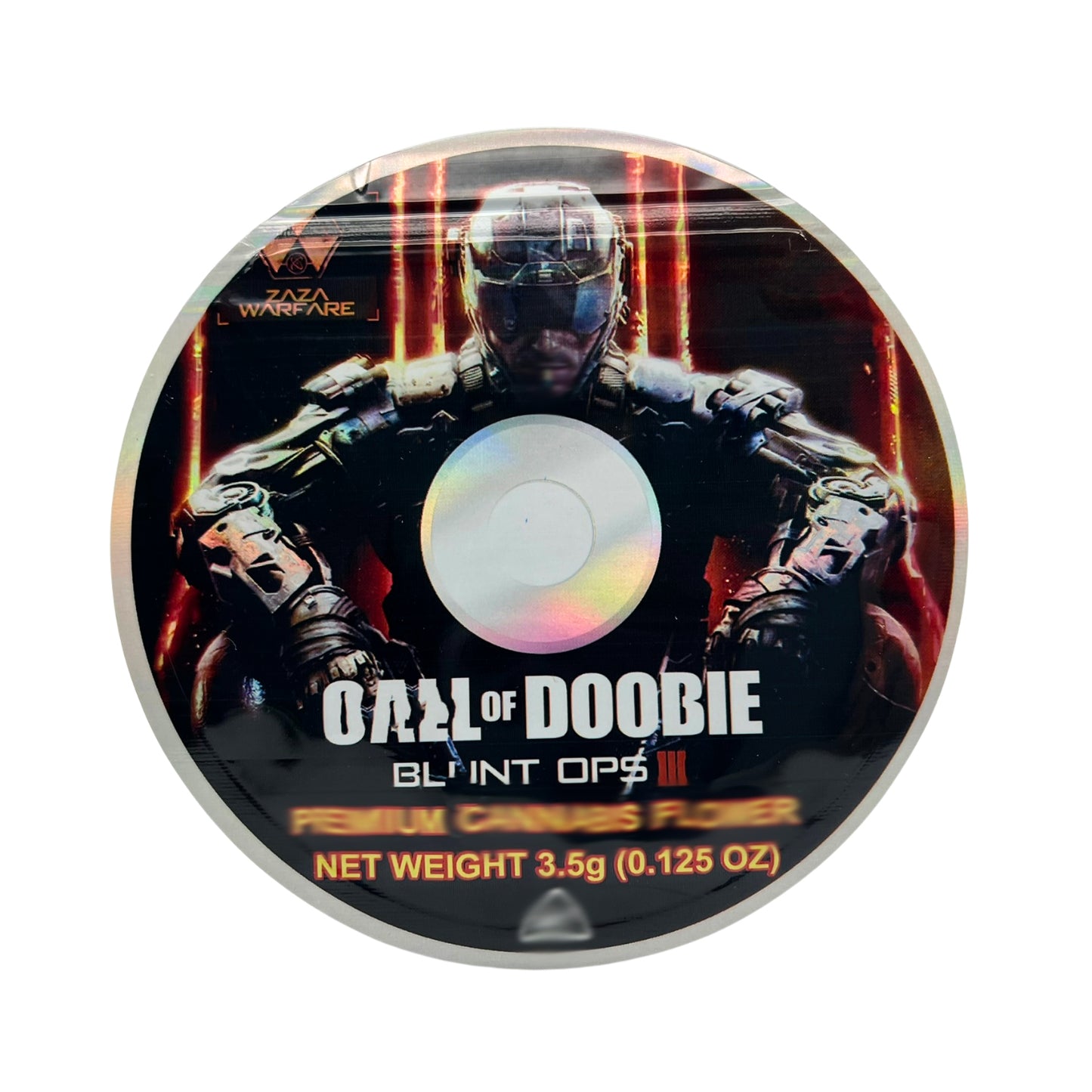 3.5g DVD Shaped Mylar Bag - Call of Doobie Blunt Ops (50 Count)