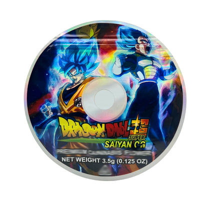 3.5g DVD Shaped Mylar Bag - DragonBall Saitan OG (50 Count)