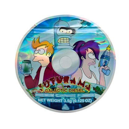 3.5g DVD Shaped Mylar Bag - Futurama Galactic Diesel (50 Count)