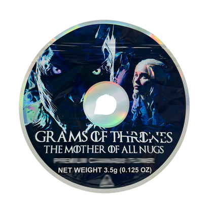 3.5g DVD Shaped Mylar Bag - Grams of Thrones (50 Count)