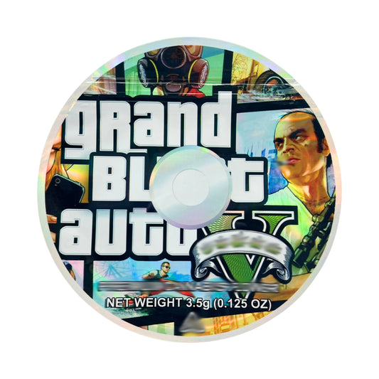 50 Pack - 3.5G DVD Shaped Mylar Bags - Grand Blunt Auto
