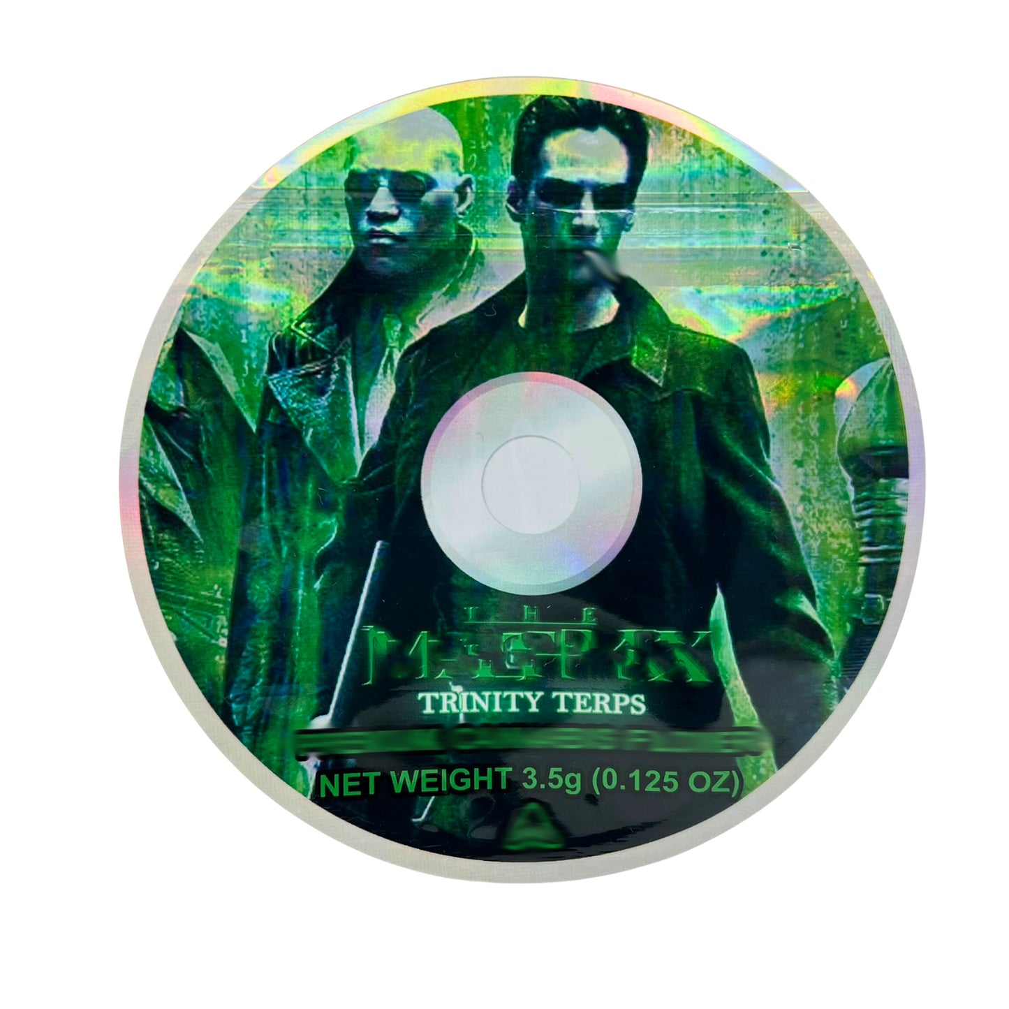3.5g DVD Shaped Mylar Bag - Matrix Trinity Terps (50 Count)