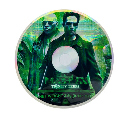 3.5g DVD Shaped Mylar Bag - Matrix Trinity Terps (50 Count)