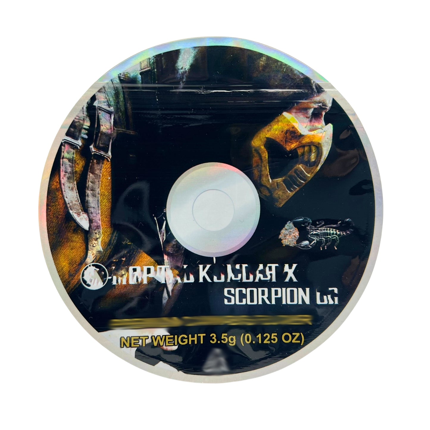 3.5g DVD Shaped Mylar Bag - Mortal Kombat X Scorpion OG (50 Count)