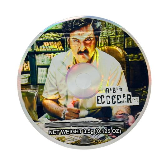 50 Pack - 3.5G DVD Shaped Mylar Bags - Pablo Escobar OG