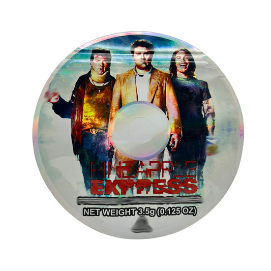 50 Pack - 3.5G DVD Shaped Mylar Bags - Pineapple Express