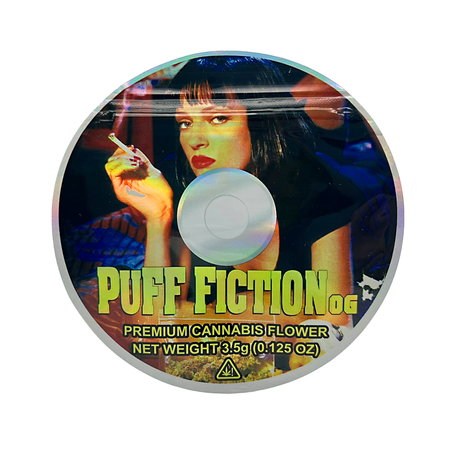 3.5g DVD Shaped Mylar Bag - Puff Fiction OG (50 Count)