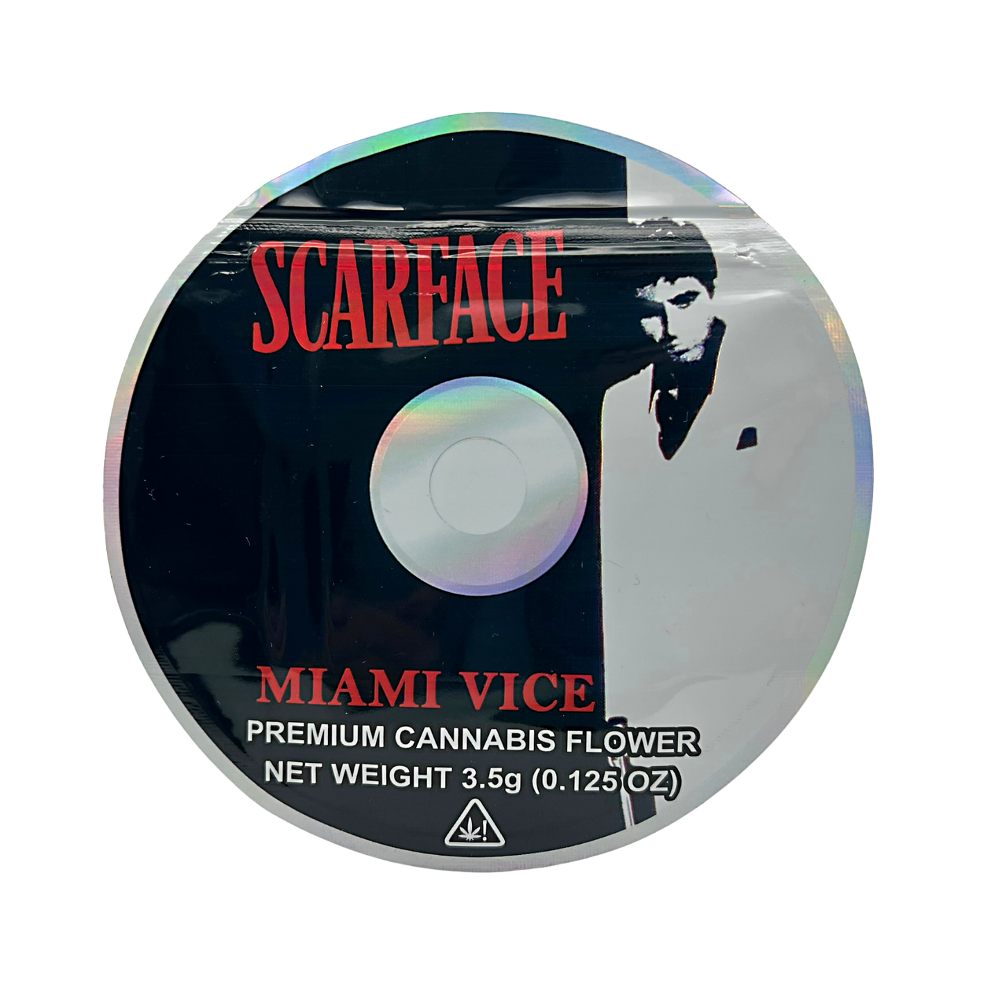 3.5g DVD Shaped Mylar Bag - Al Panico Scarface (50 Count)