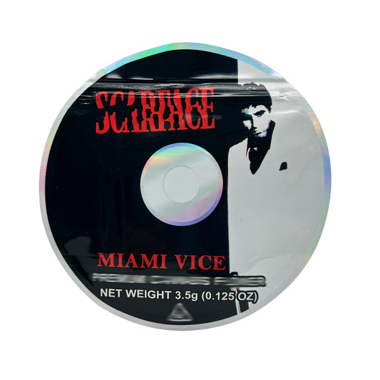 50 Pack - 3.5G DVD Shaped Mylar Bags - Al Pacino Scarface