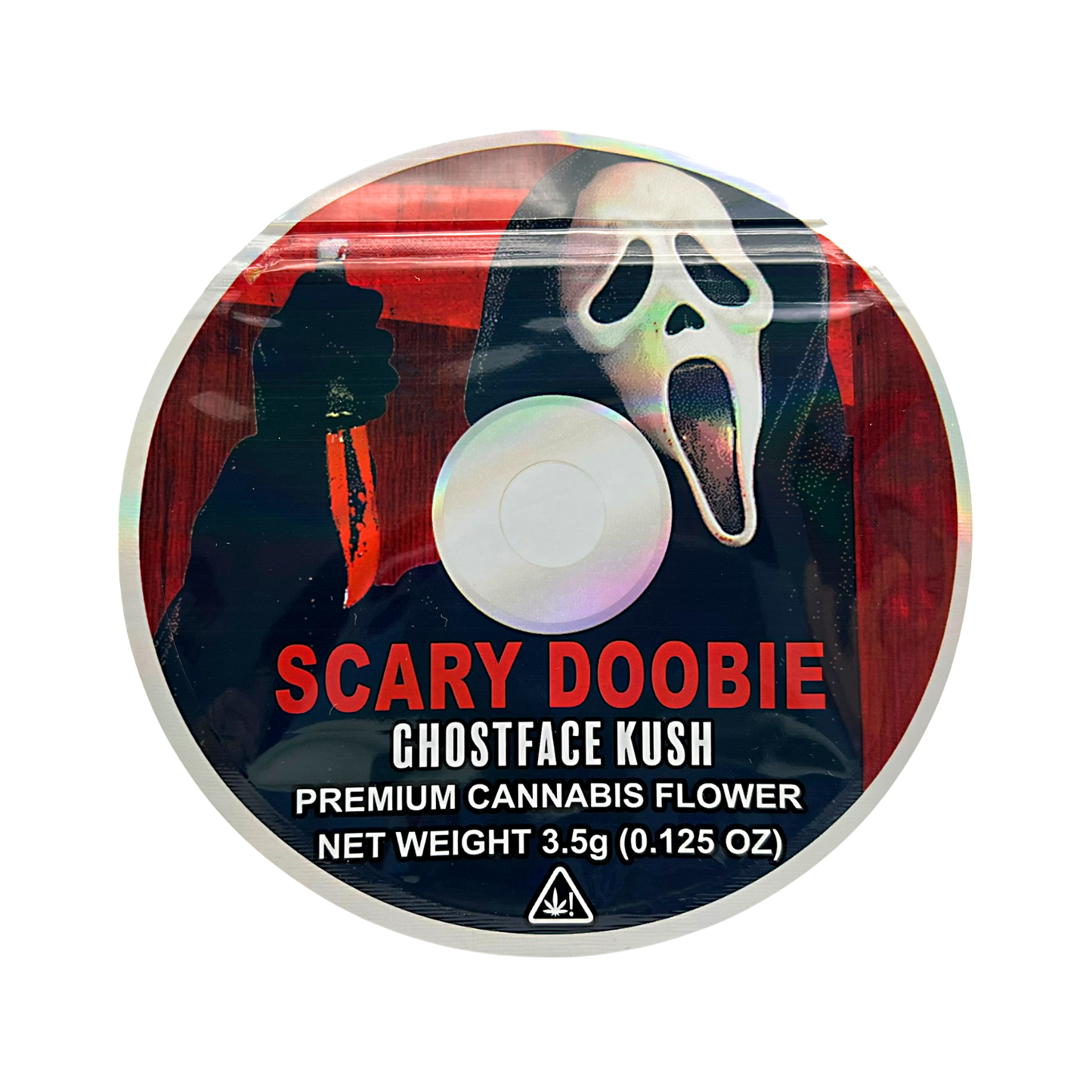 3.5g DVD Shaped Mylar Bag - Scary Doobie Ghostface Kush (50 Count)