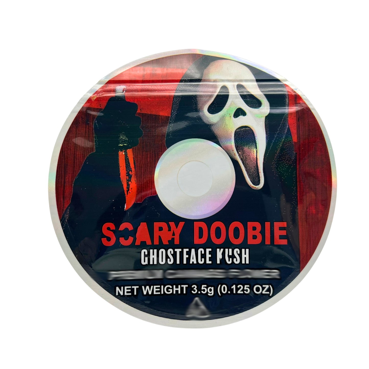 3.5g DVD Shaped Mylar Bag - Scary Doobie Ghostface Kush (50 Count)