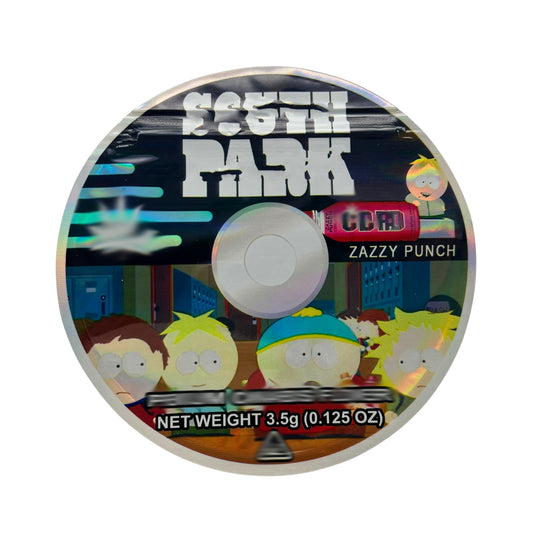 50 Pack - 3.5G DVD Shaped Mylar Bags - South Park Cred