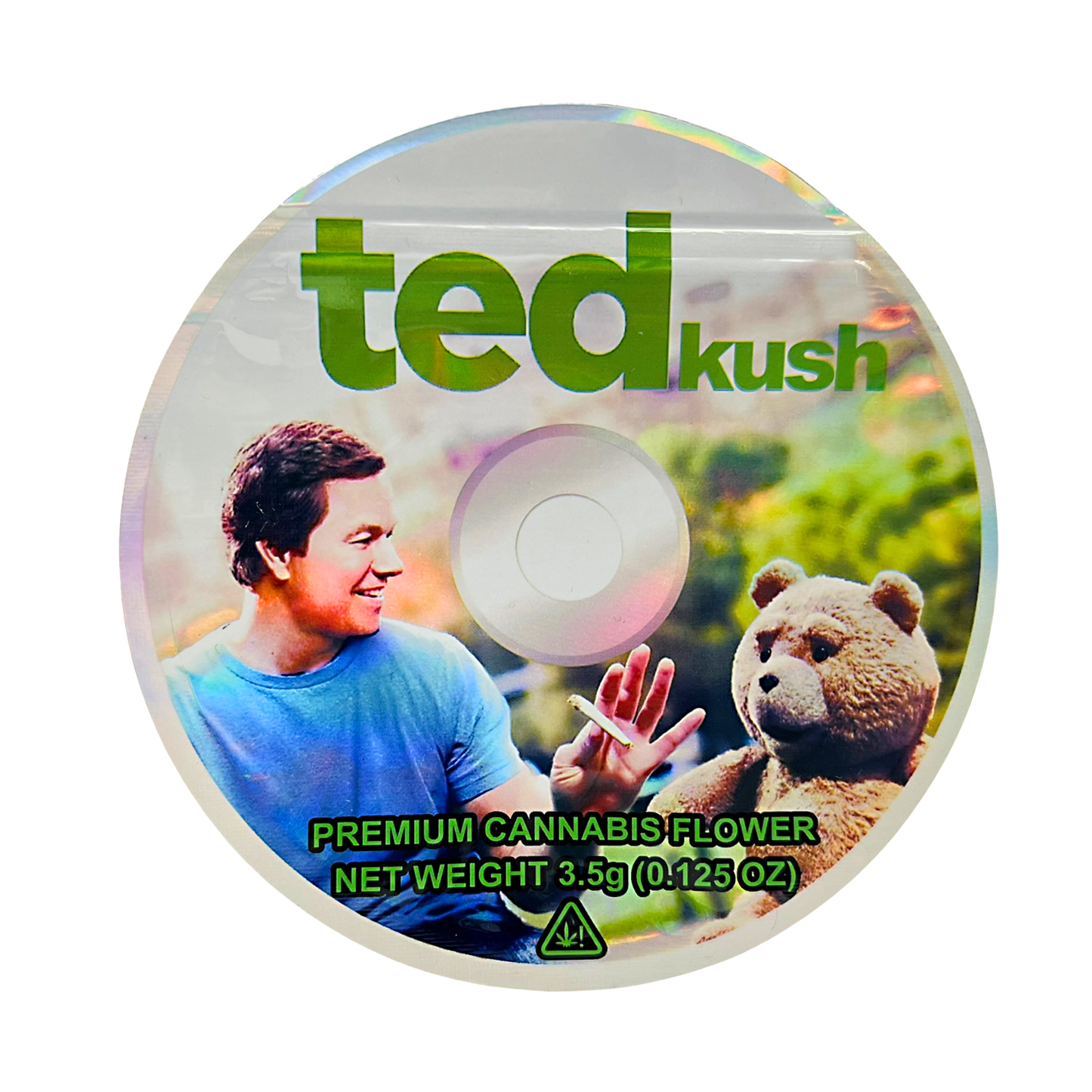 3.5g DVD Shaped Mylar Bag - Ted Kush Thunder Buddies for Life (50 Count)