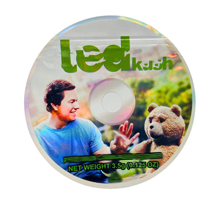 3.5g DVD Shaped Mylar Bag - Ted Kush Thunder Buddies for Life (50 Count)