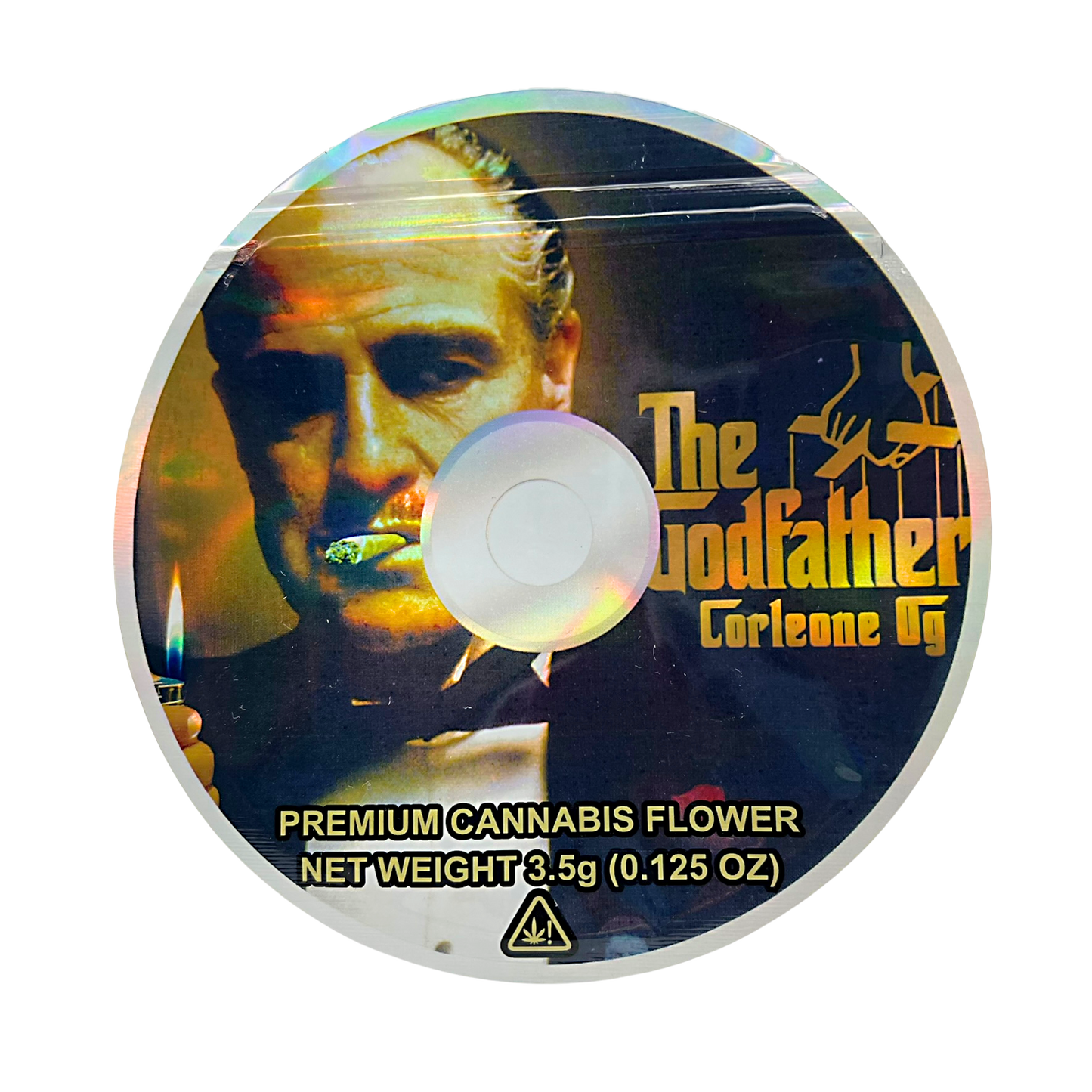3.5g DVD Shaped Mylar Bag - The Godfather Corleane OG (50 Count)