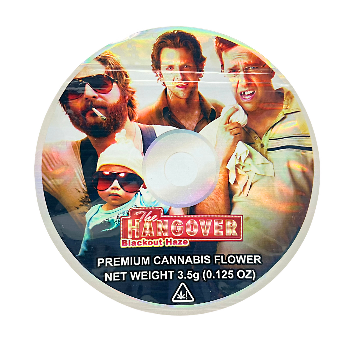3.5g DVD Shaped Mylar Bag - The Hangover Blackout Haze (50 Count)