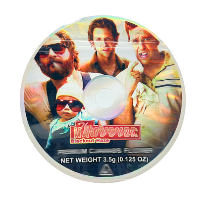 3.5g DVD Shaped Mylar Bag - The Hangover Blackout Haze (50 Count)