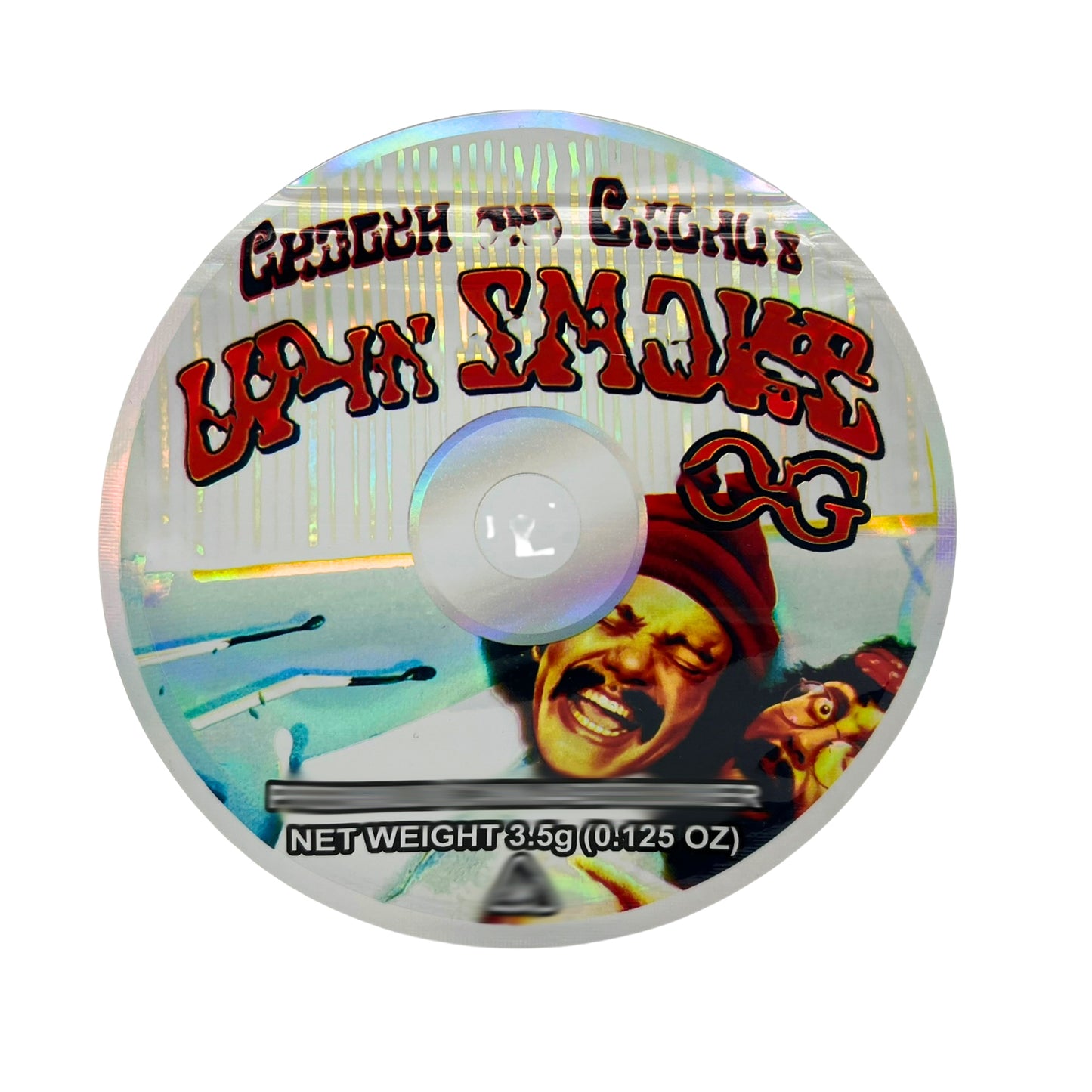 3.5g DVD Shaped Mylar Bag - Cheech and Chong's Up in Smoke OG (50 Count)