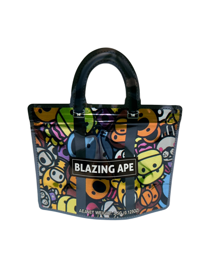 50 Count 4.5" - 3.5" Handbag-Style Mylar Bags  Blazing Ape Colorful