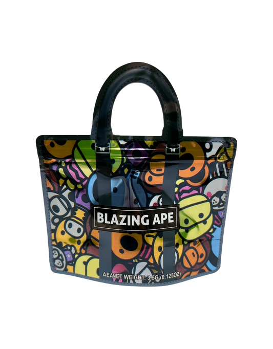 50 Count 4.5" - 3.5" Handbag-Style Mylar Bags  Blazing Ape Colorful