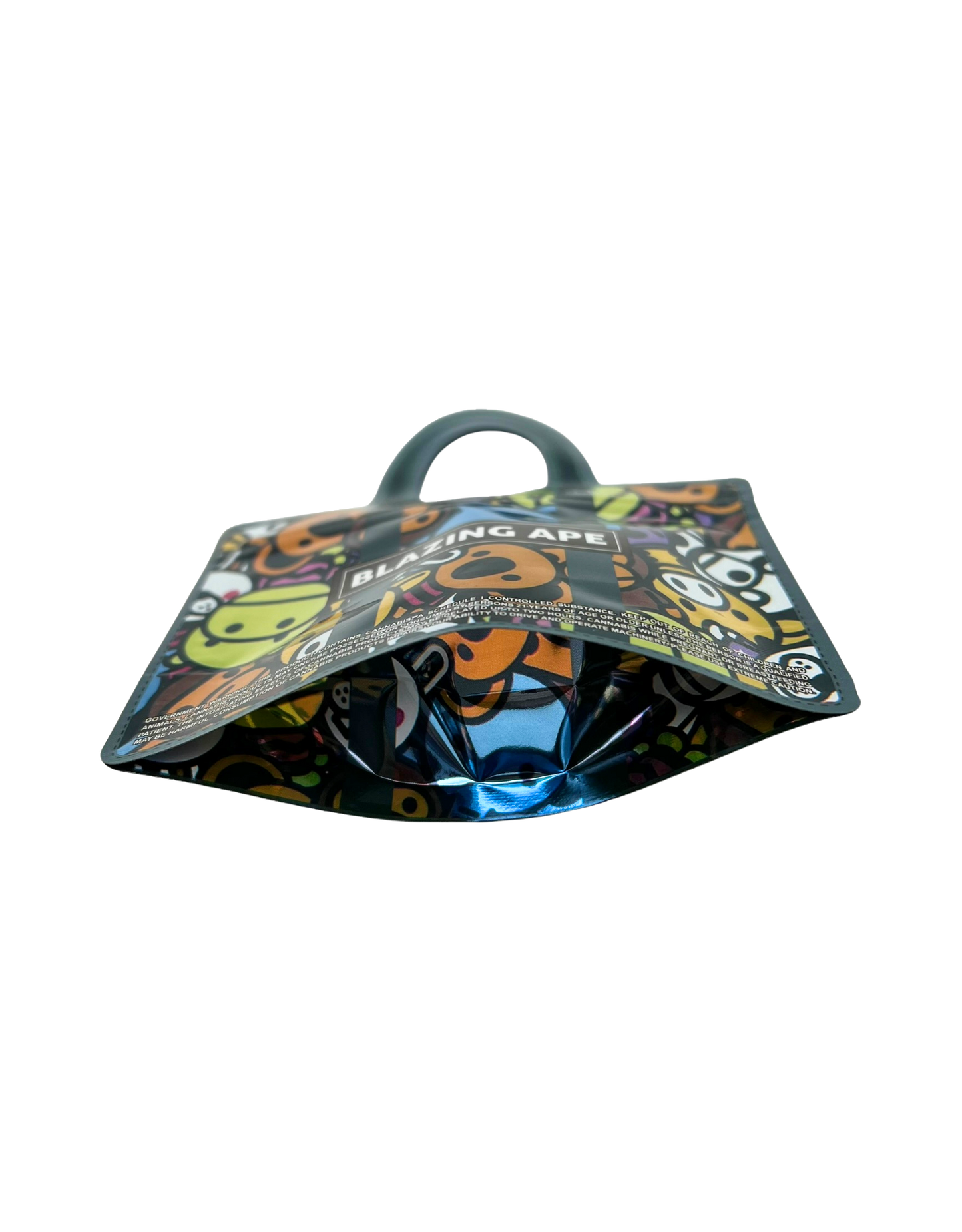 50 Count 4.5" - 3.5" Handbag-Style Mylar Bags  Blazing Ape Colorful