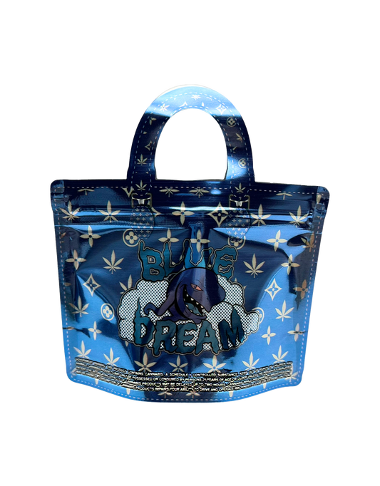 50 Count 4.5" - 3.5" Handbag-Style Mylar Bags  Blue Dream