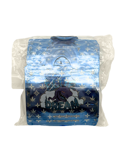 50 Count 4.5" - 3.5" Handbag-Style Mylar Bags  Blue Dream