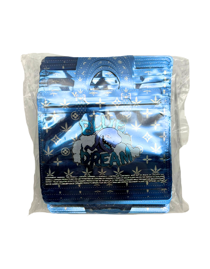 50 Count 4.5" - 3.5" Handbag-Style Mylar Bags  Blue Dream
