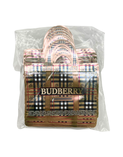 50 Count Decorative Handbag-Style Zip-Seal Foil Pouches (3.5"x4.5") Berry Pattern