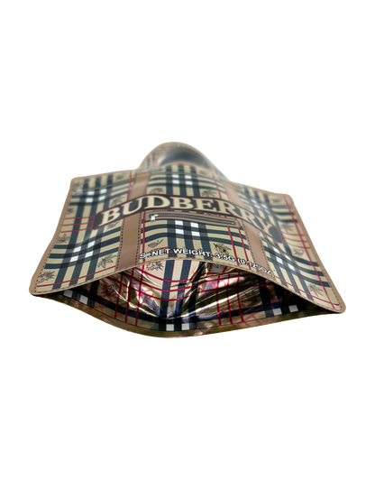 50 Count Decorative Handbag-Style Zip-Seal Foil Pouches (3.5"x4.5") Berry Pattern