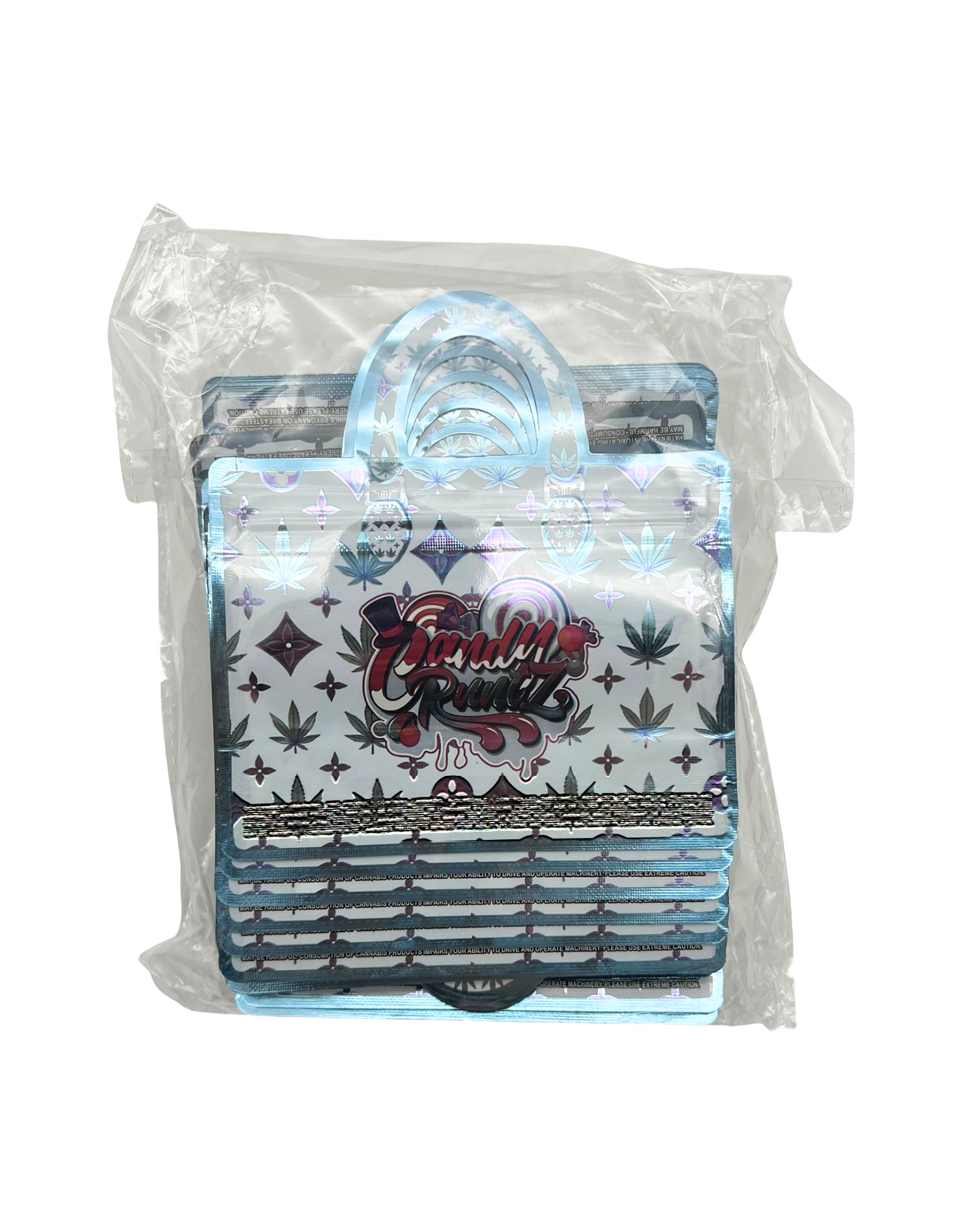 50 Count 4.5" - 3.5" Handbag-Style Mylar Bags  Candy R