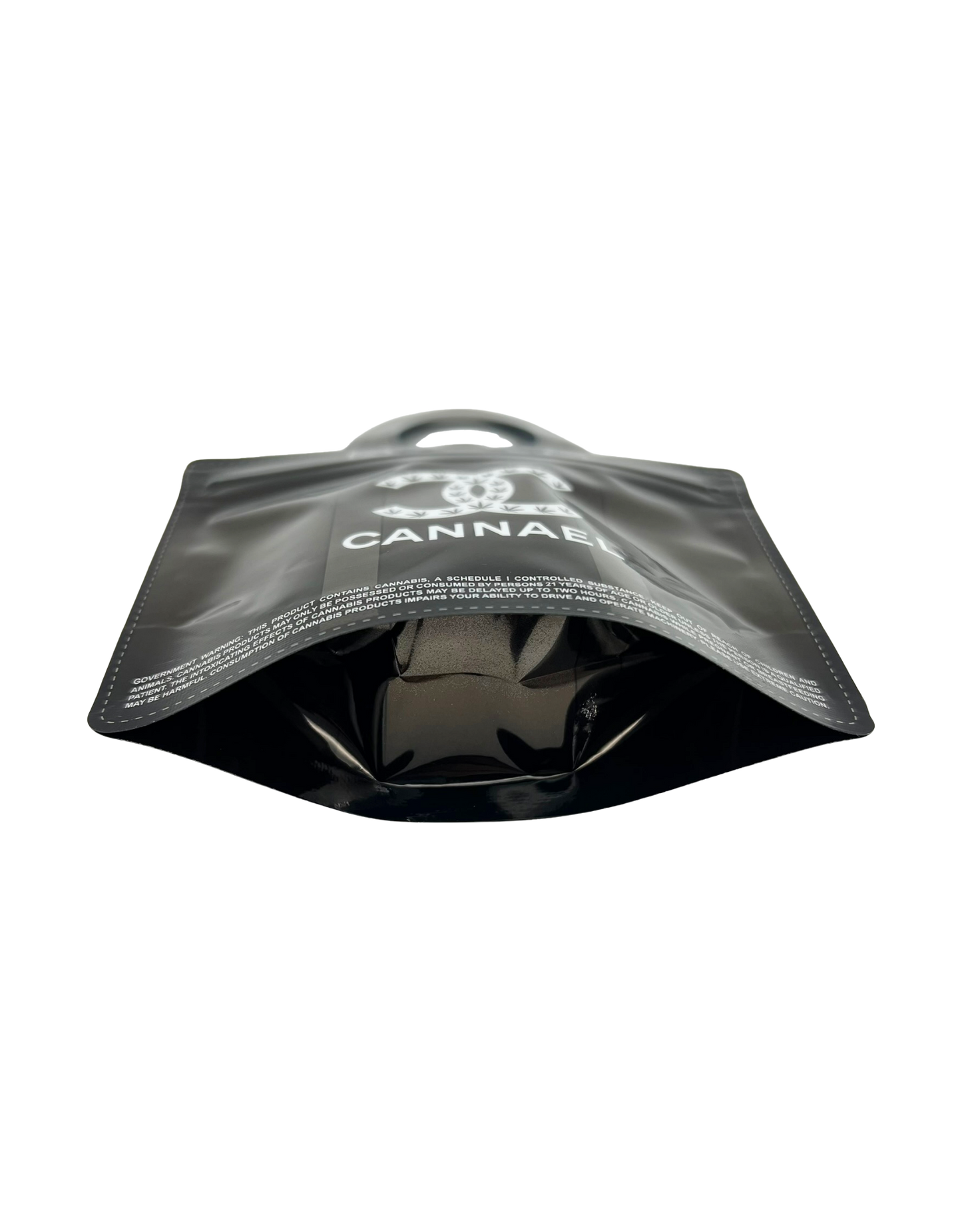 50 Count Decorative Handbag-Style Zip-Seal Foil Pouches (3.5"x4.5") Cannael Black