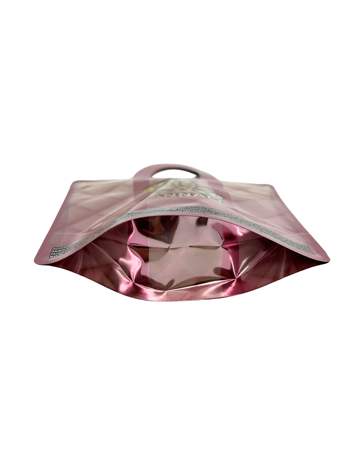 50 Count Decorative Handbag-Style Zip-Seal Foil Pouches (3.5"x4.5") Cannael Pink