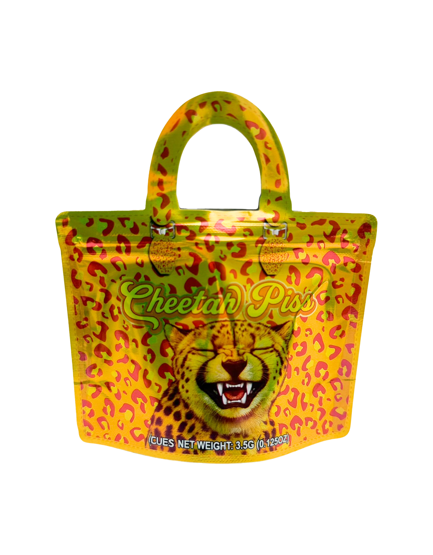 50 Count 4.5" - 3.5" Handbag-Style Mylar Bags  Cheetah