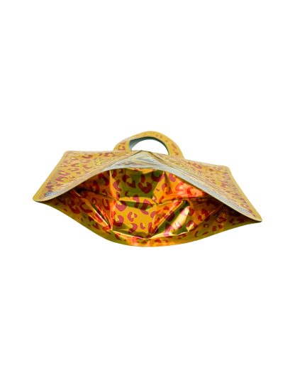 50 Count 4.5" - 3.5" Handbag-Style Mylar Bags  Cheetah