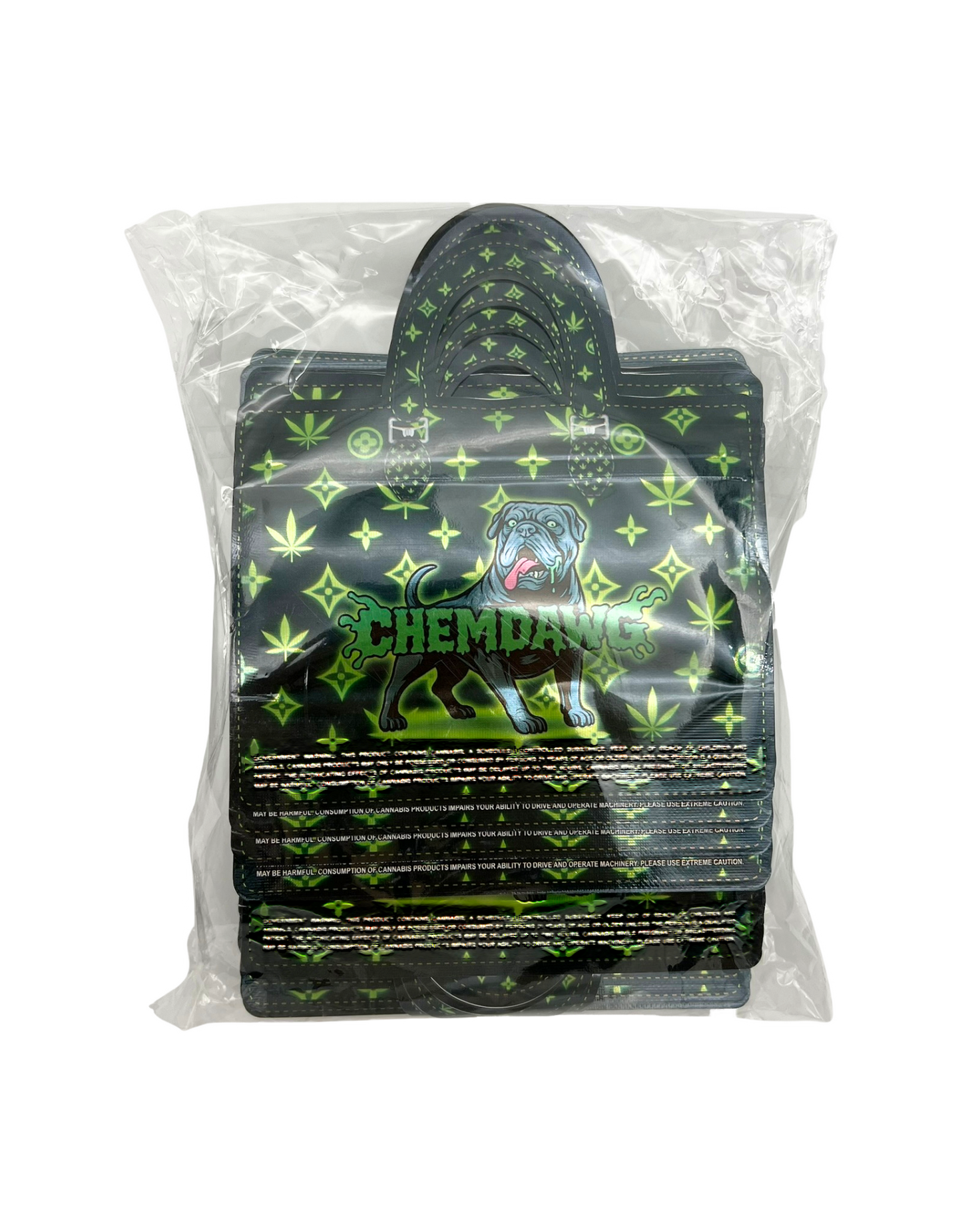 50 Count 4.5" - 3.5" Handbag-Style Mylar Bags  Chem