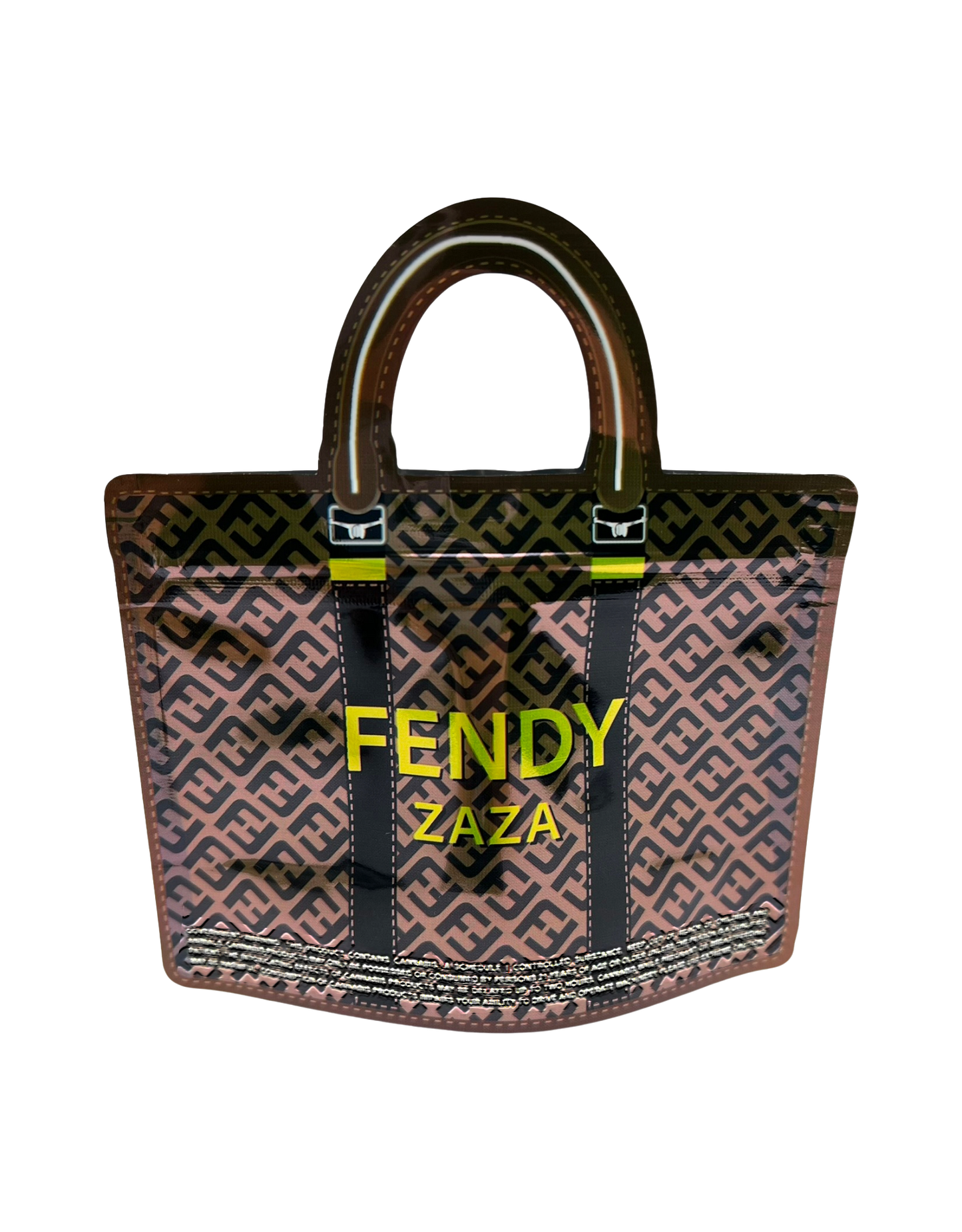 50 Count Decorative Handbag-Style Zip-Seal Foil Pouches (3.5"x4.5") Luxury Pattern F