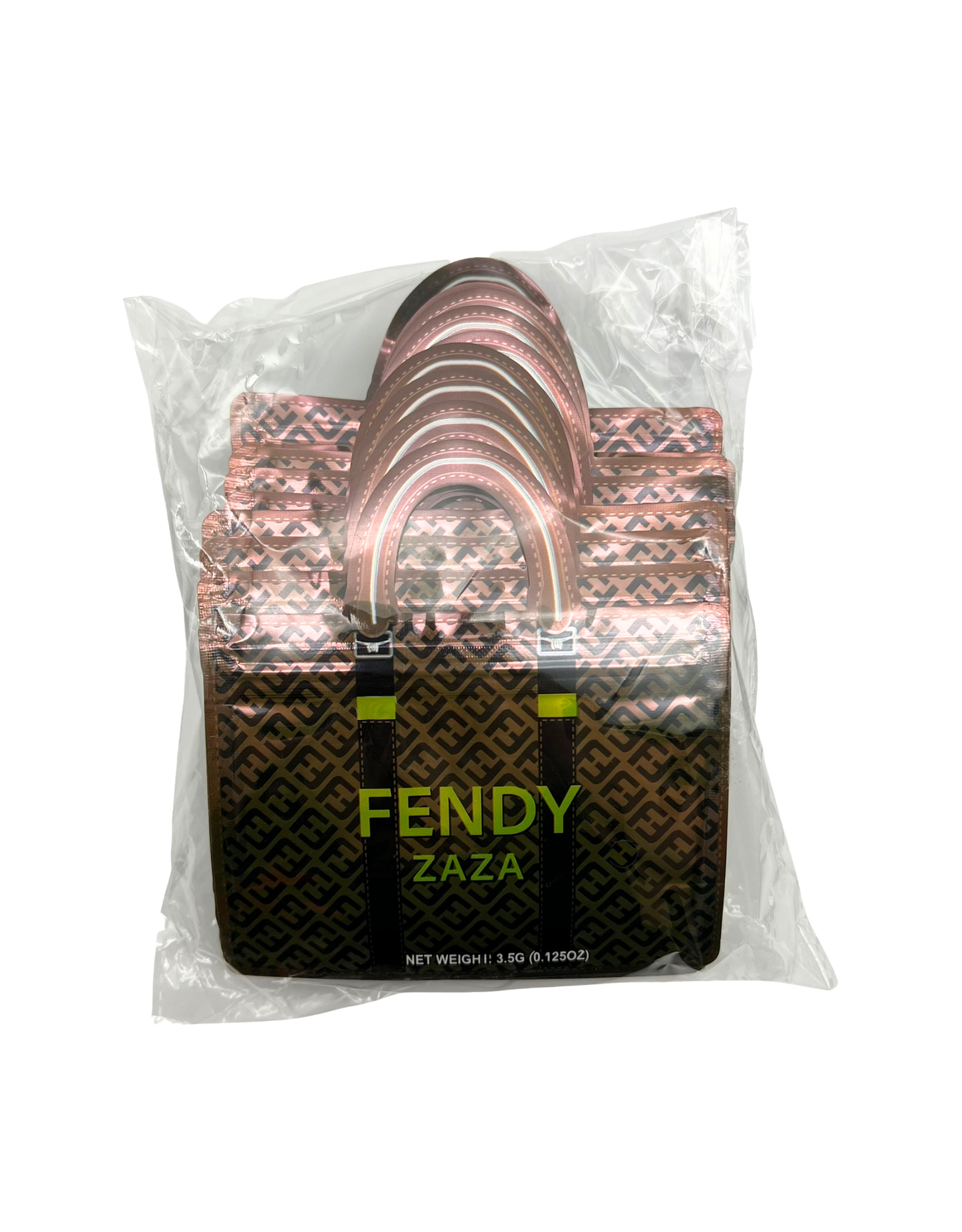 50 Count Decorative Handbag-Style Zip-Seal Foil Pouches (3.5"x4.5") Luxury Pattern F